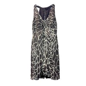 100% Silk Animal Print Shift Dress